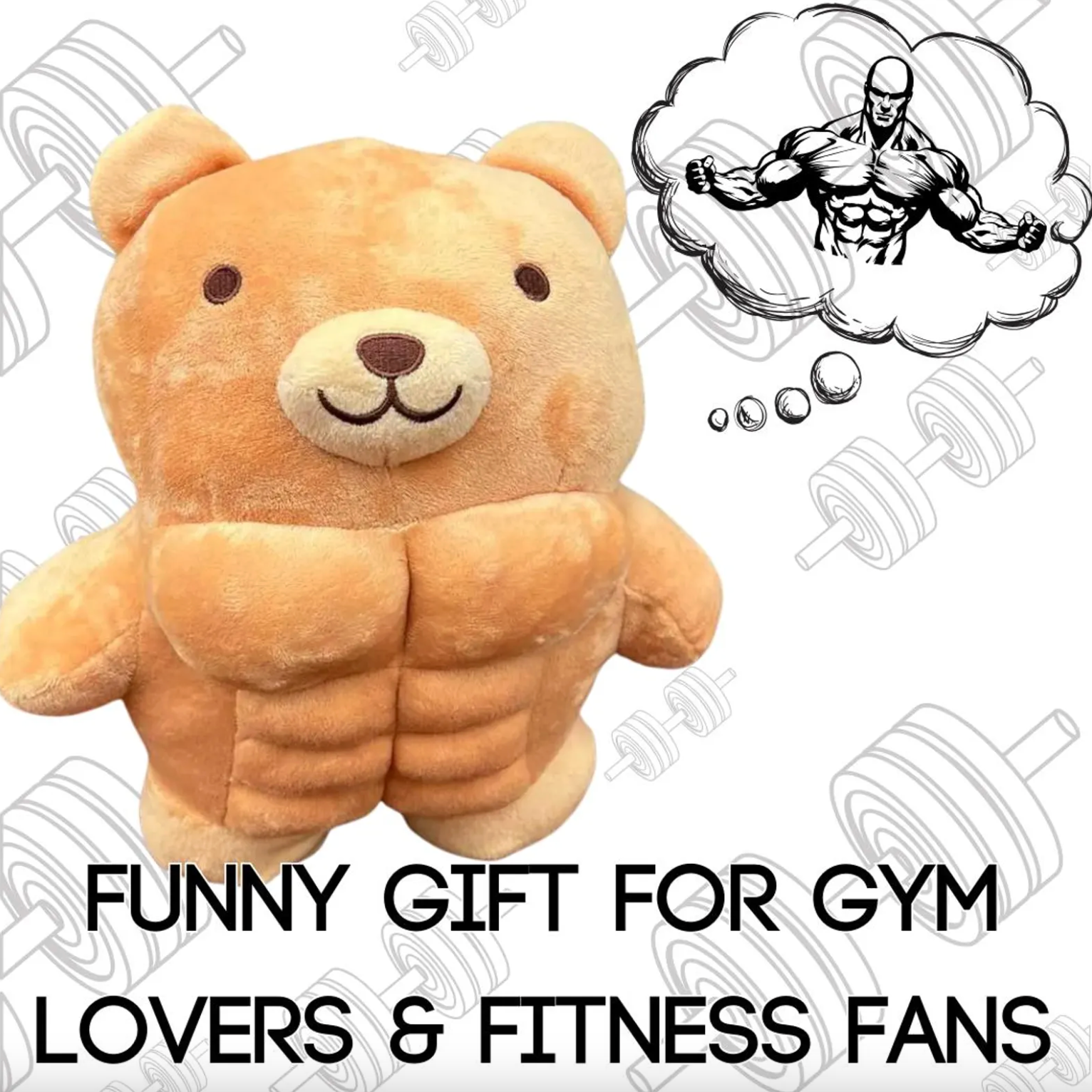 Muscle Teddy Plush - CuddleBear Co.