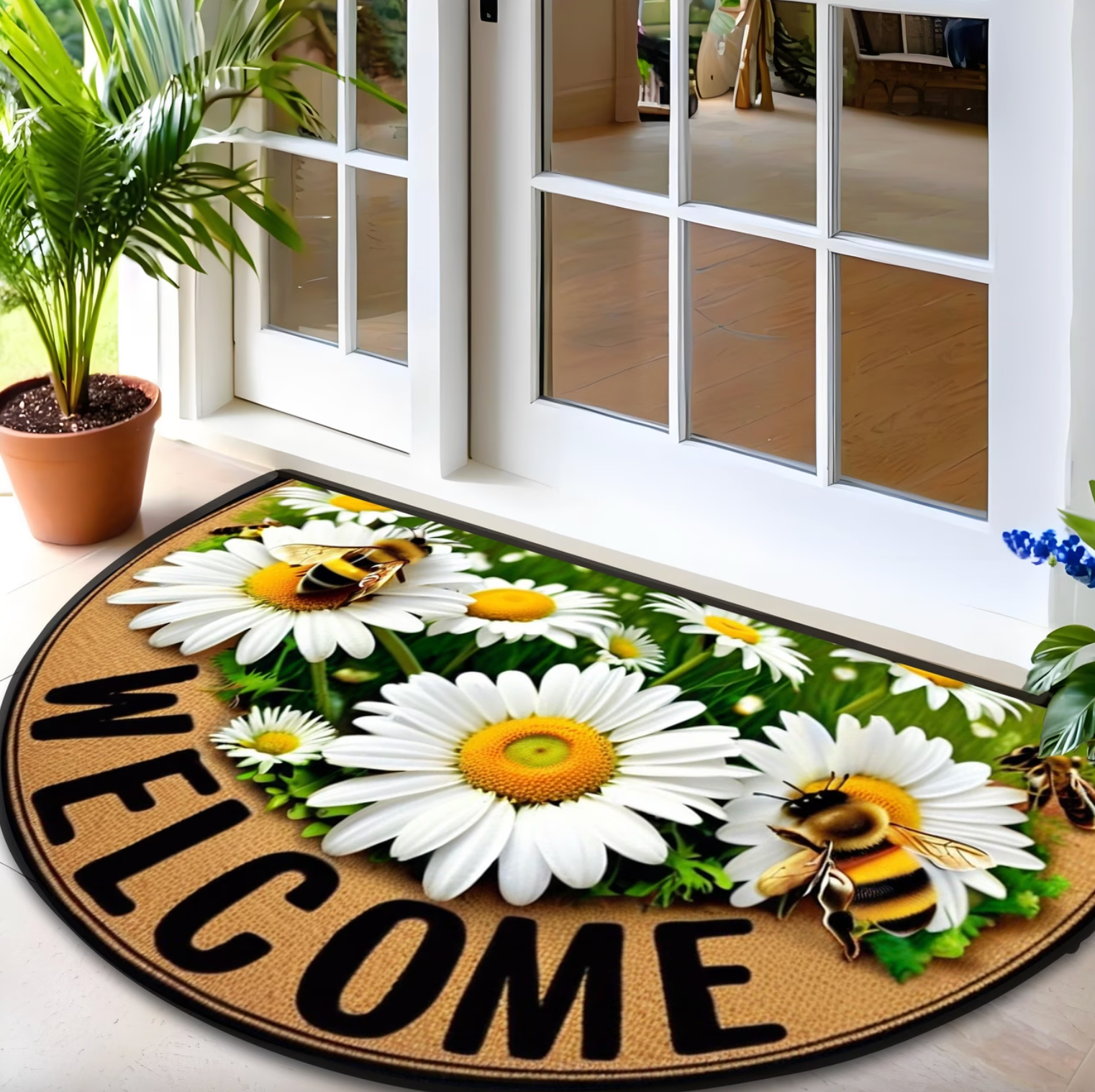 Welcome Mat - CozyNest™ HoneyBloom Design