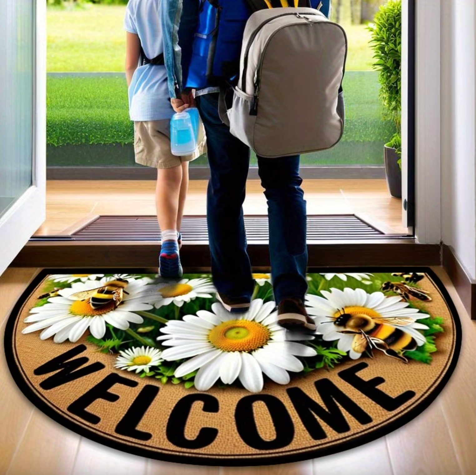 Welcome Mat - CozyNest™ HoneyBloom Design