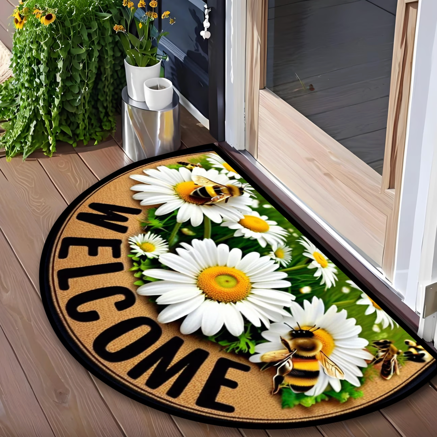 Welcome Mat - CozyNest™ HoneyBloom Design