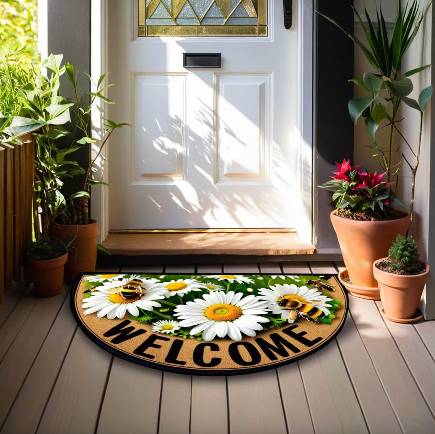 Welcome Mat - CozyNest™ HoneyBloom Design