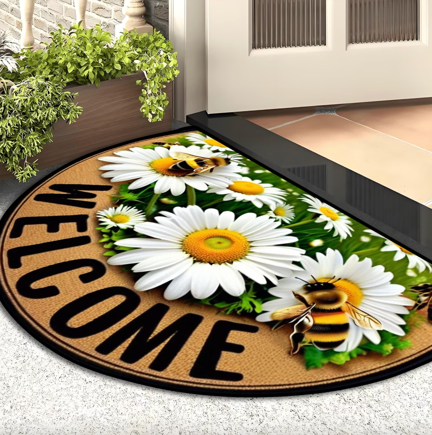 Welcome Mat - CozyNest™ HoneyBloom Design