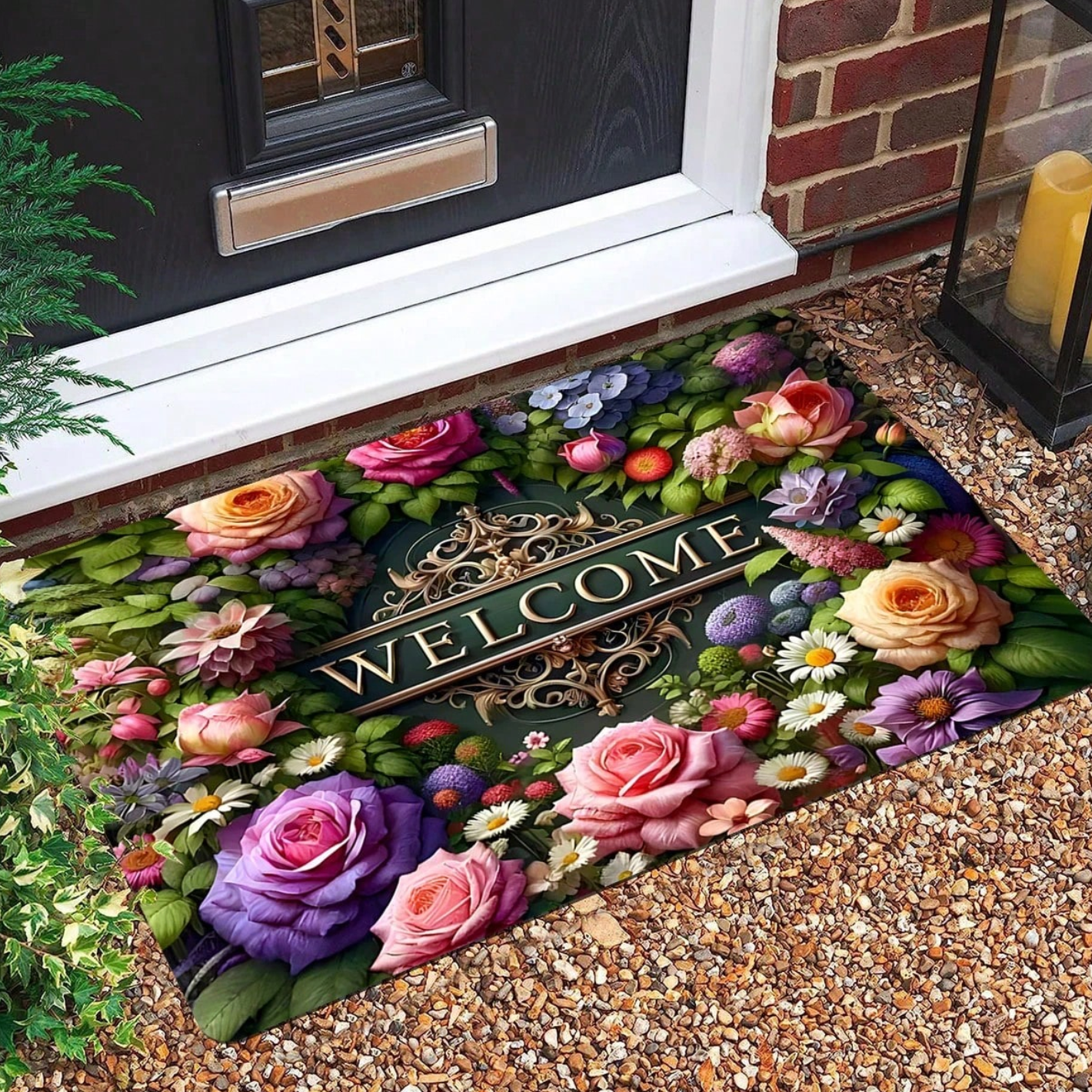 Floral Welcome Mat - LuxeHome Designs
