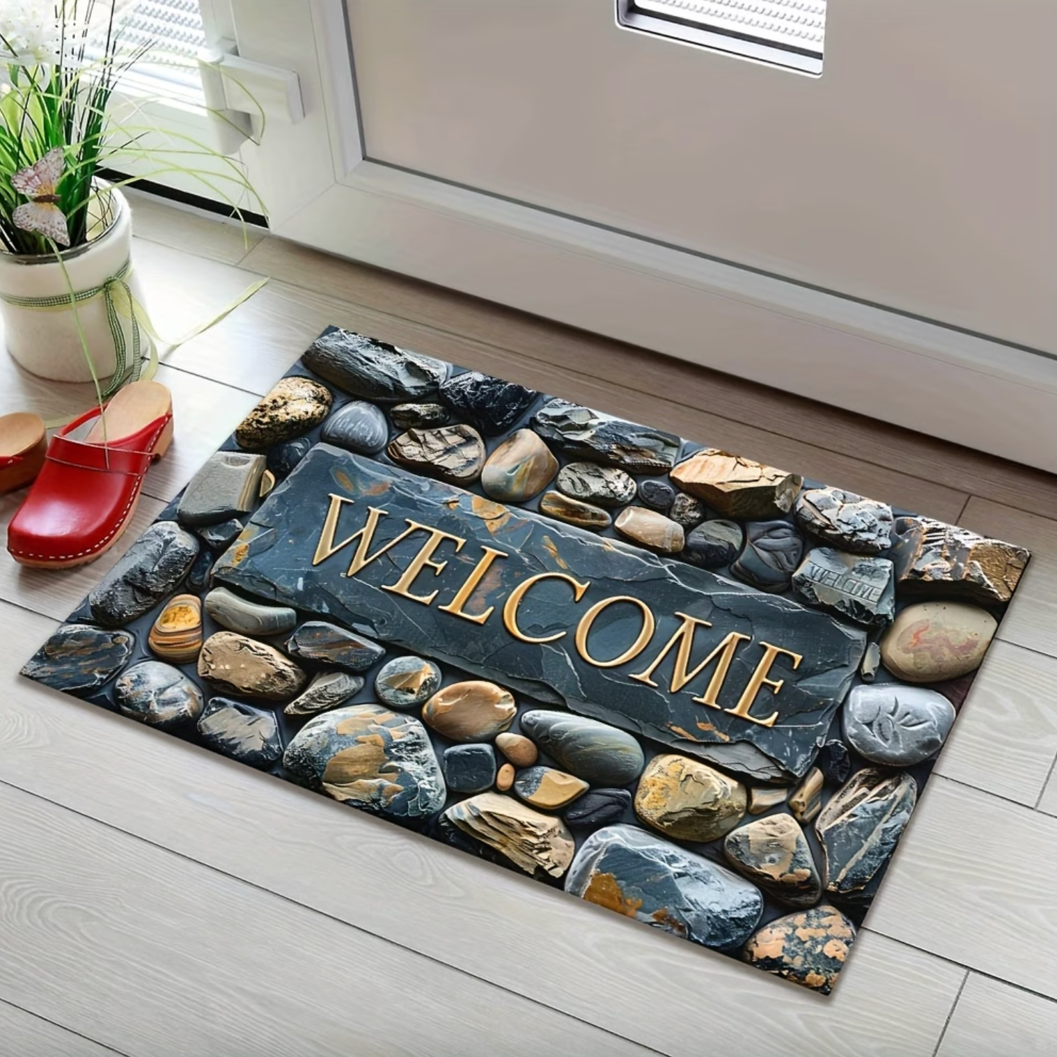Velvet Pebble Welcome Mat - LuxeHome Essentials