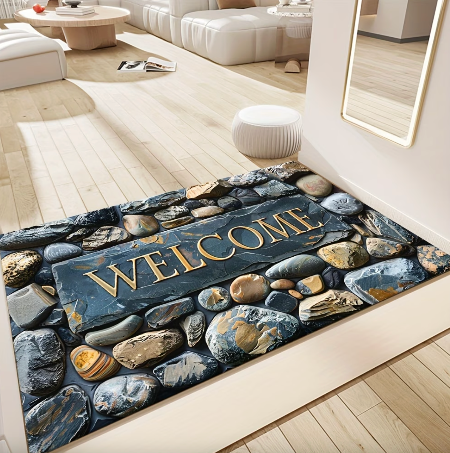 Velvet Pebble Welcome Mat - LuxeHome Essentials