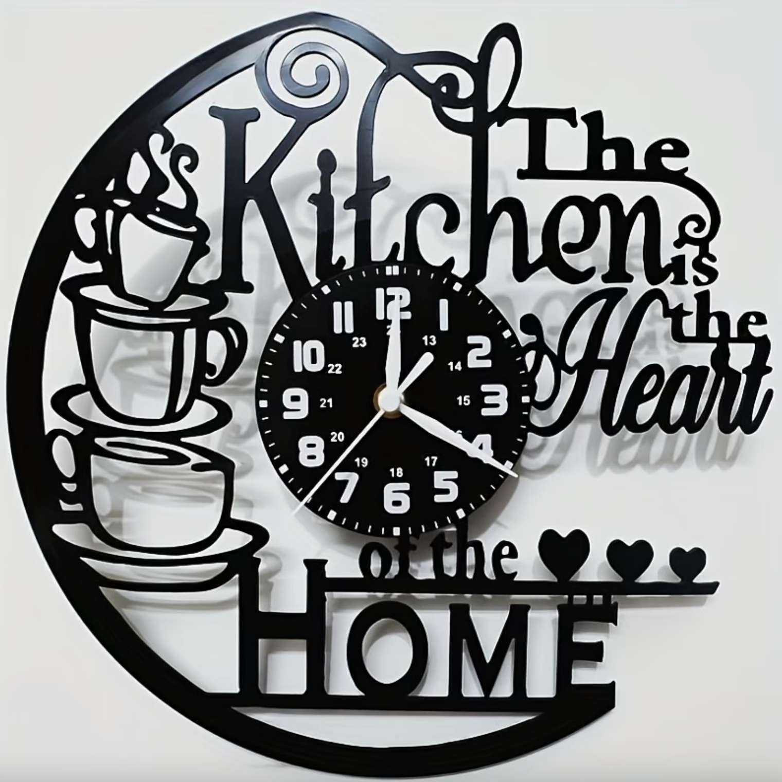 Vintage Kitchen Vinyl Clock - Timeless Home Decor