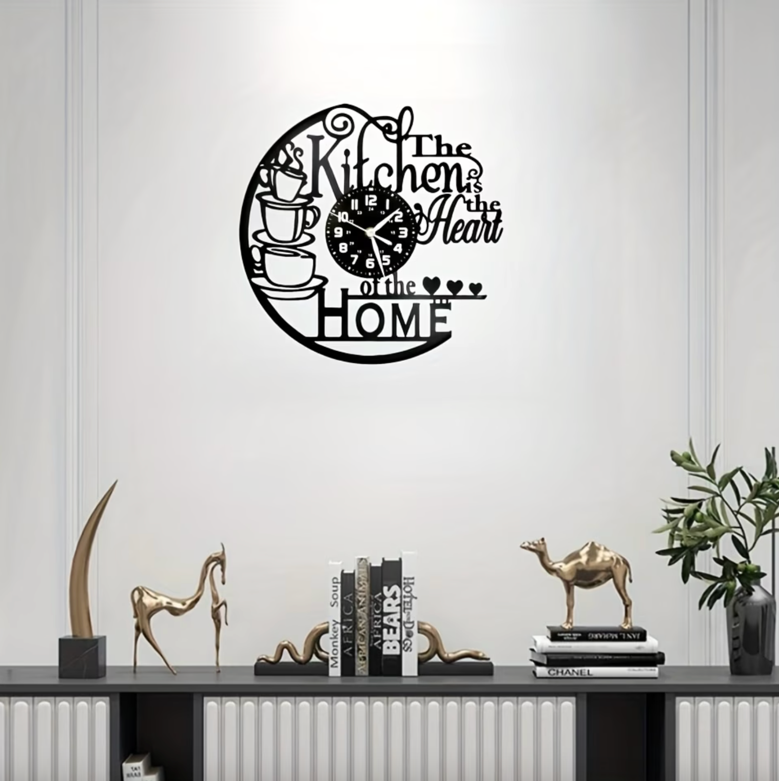 Vintage Kitchen Vinyl Clock - Timeless Home Decor