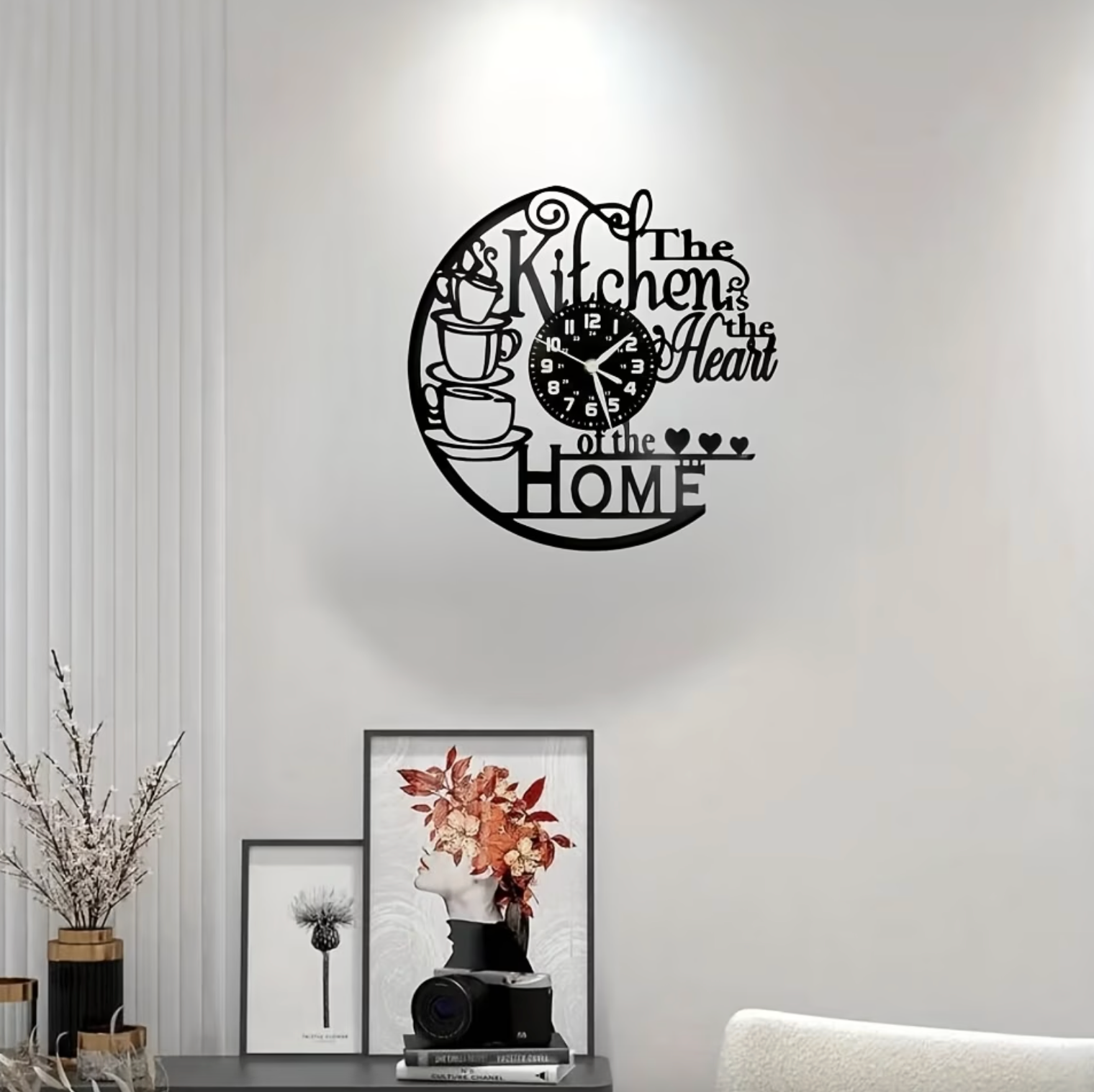 Vintage Kitchen Vinyl Clock - Timeless Home Decor
