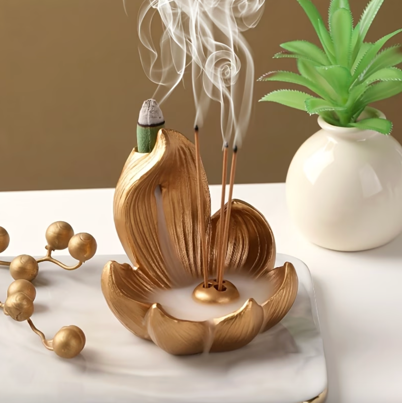 AromaFlow™ - Lotus Incense Fountain with Soothing Mist
