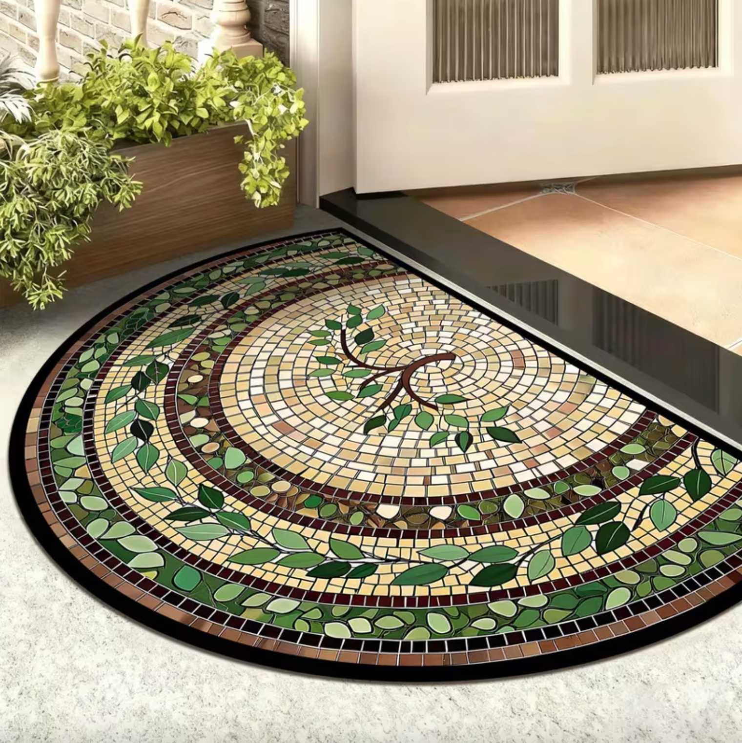 Mosaic Vine Doormat - GreenNest™