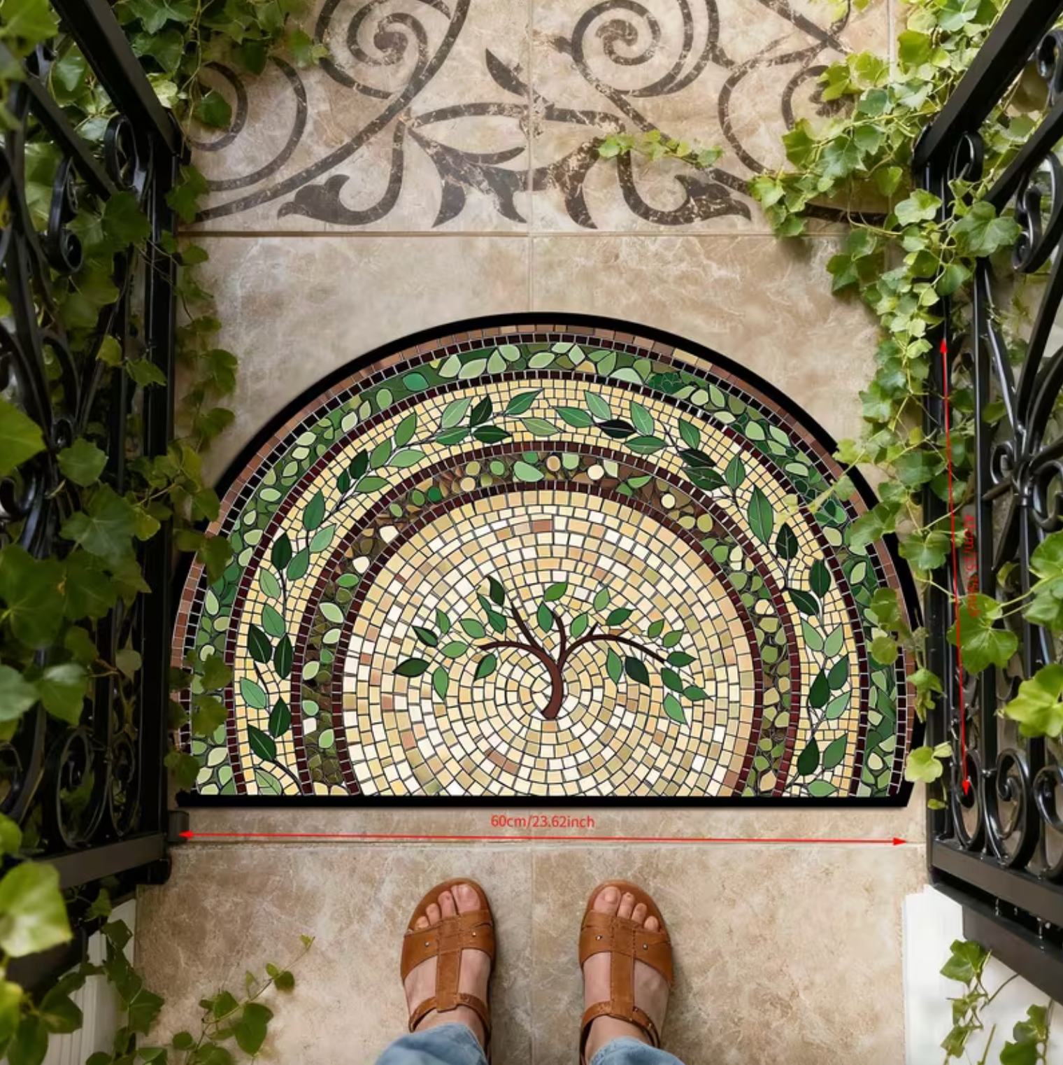 Mosaic Vine Doormat - GreenNest™