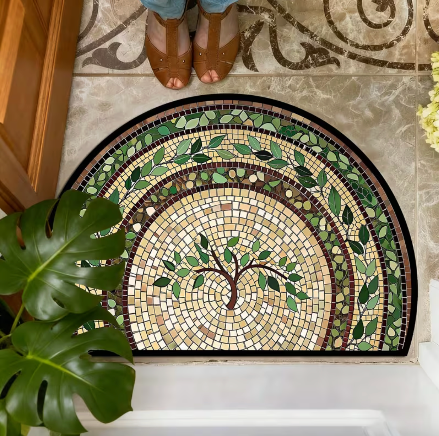 Mosaic Vine Doormat - GreenNest™