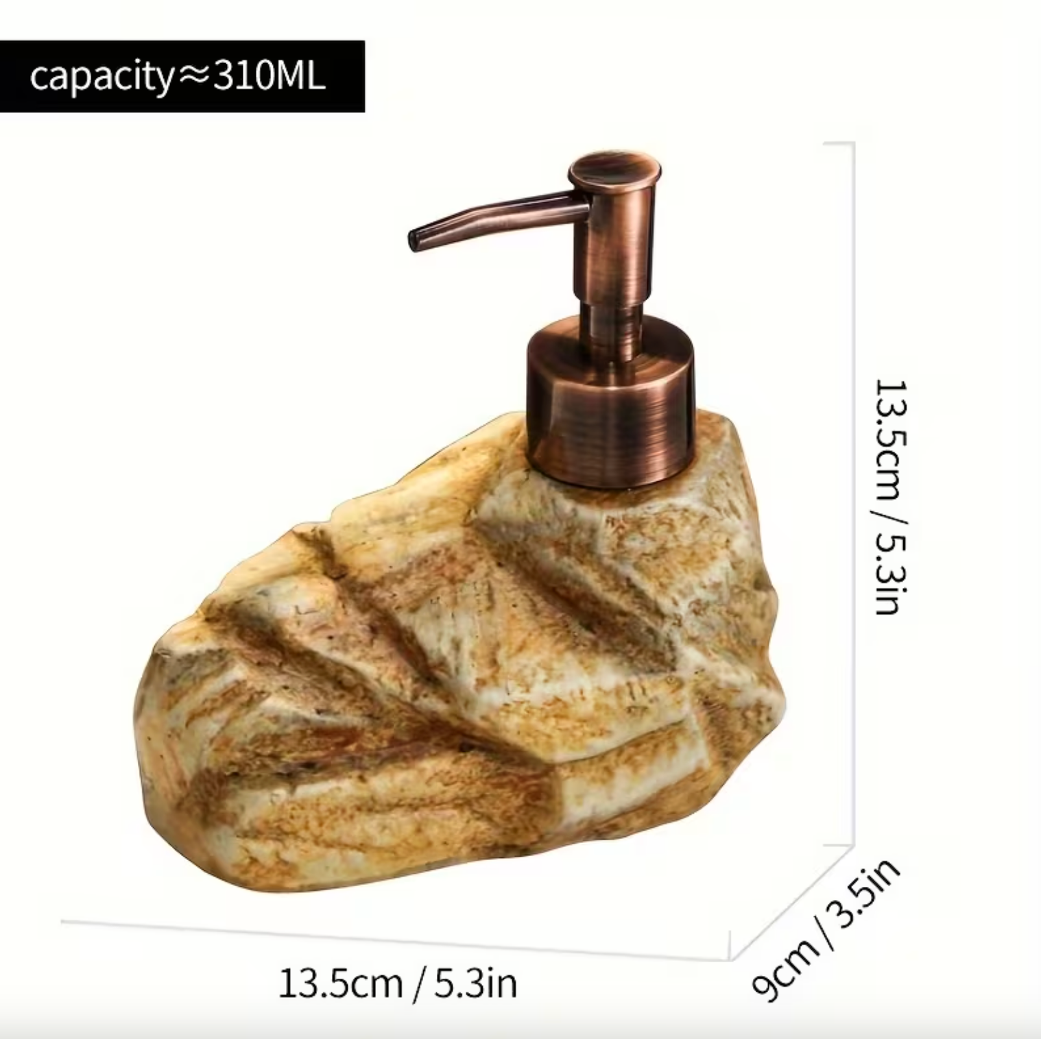 EcoPure Soap Dispenser - Aurestone™ Natural Design