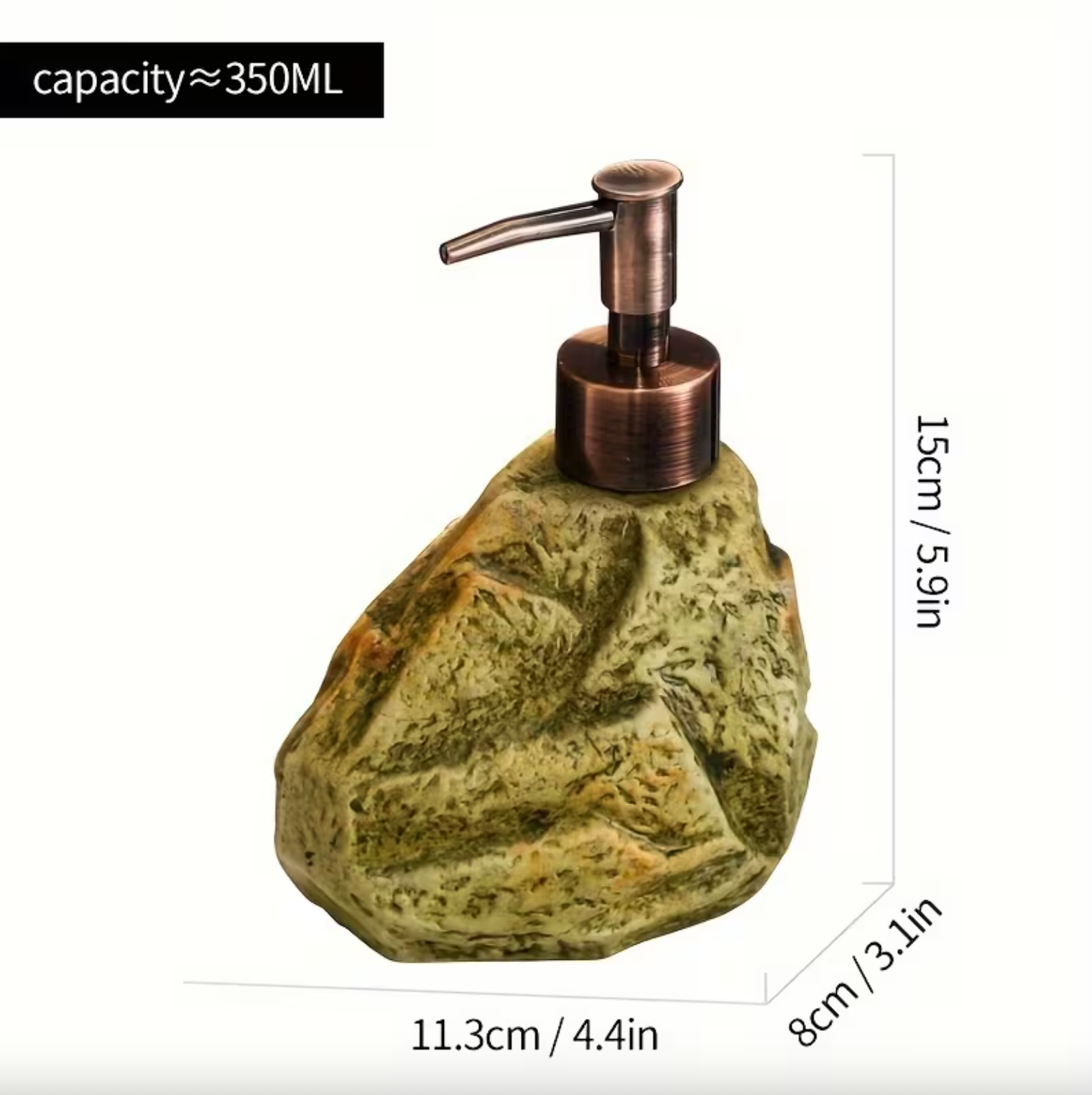 EcoPure Soap Dispenser - Aurestone™ Natural Design