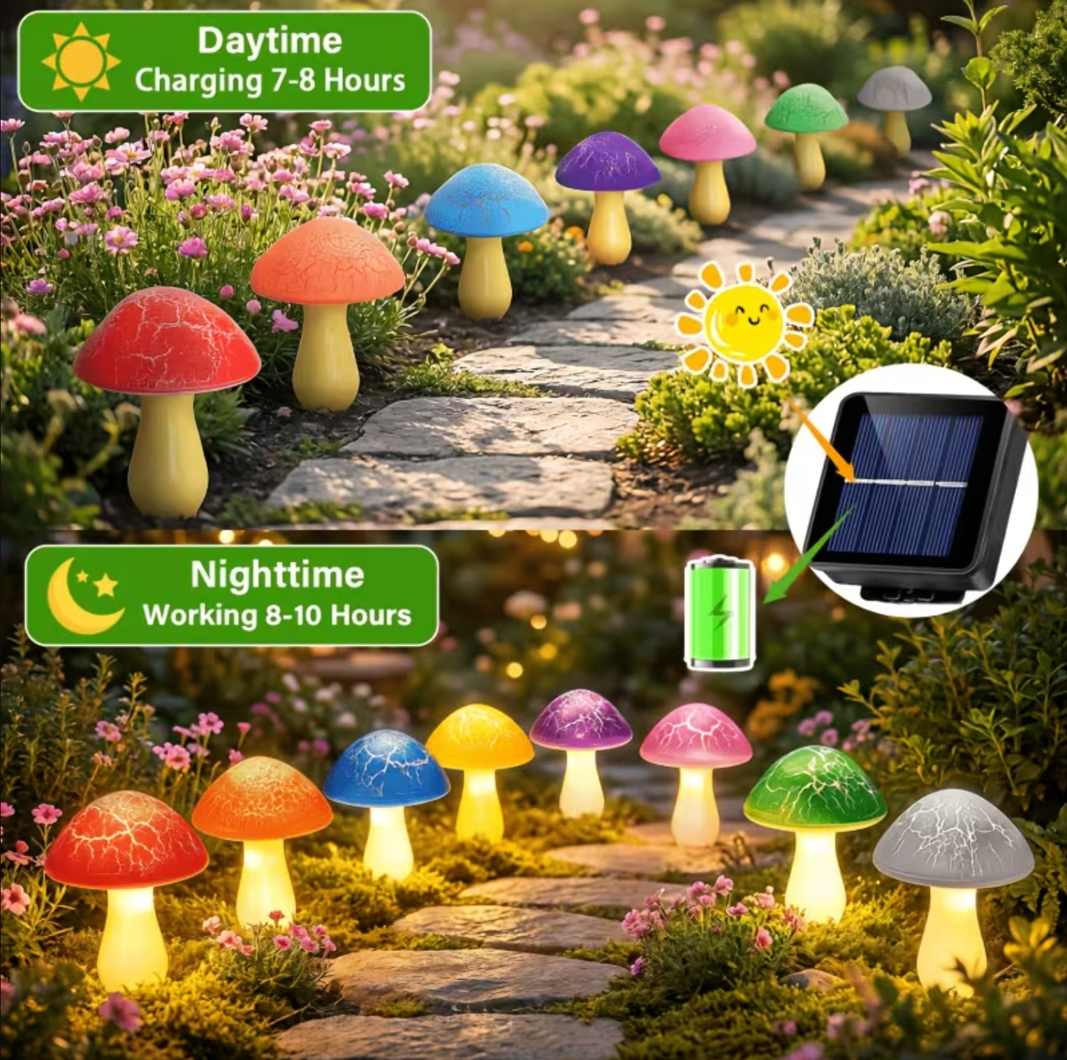 Luminous Solar Mushroom Garden Lights - EcoGlow™