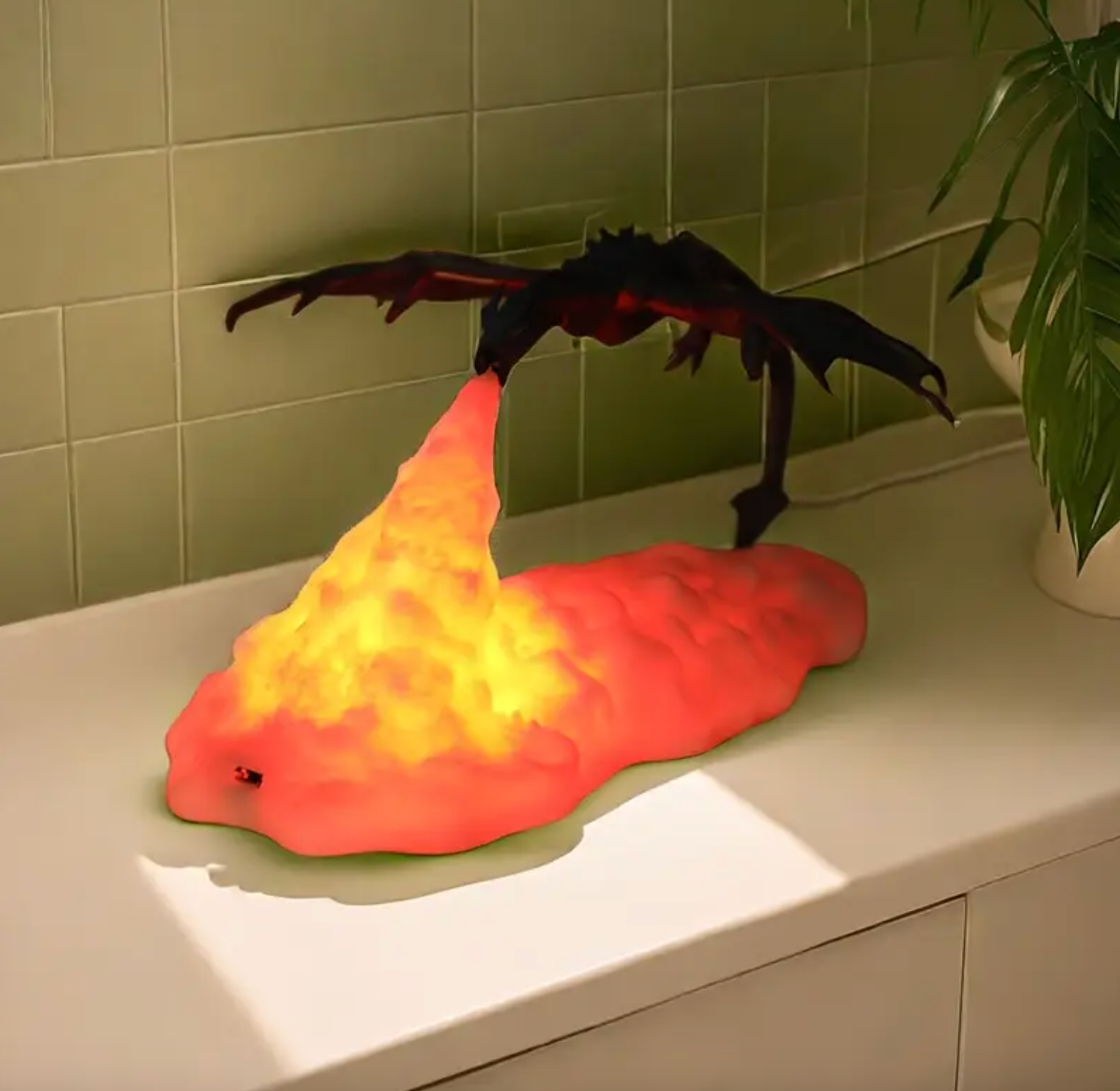 Fire Breathing Dragon Lamp - EmberGlow Designs