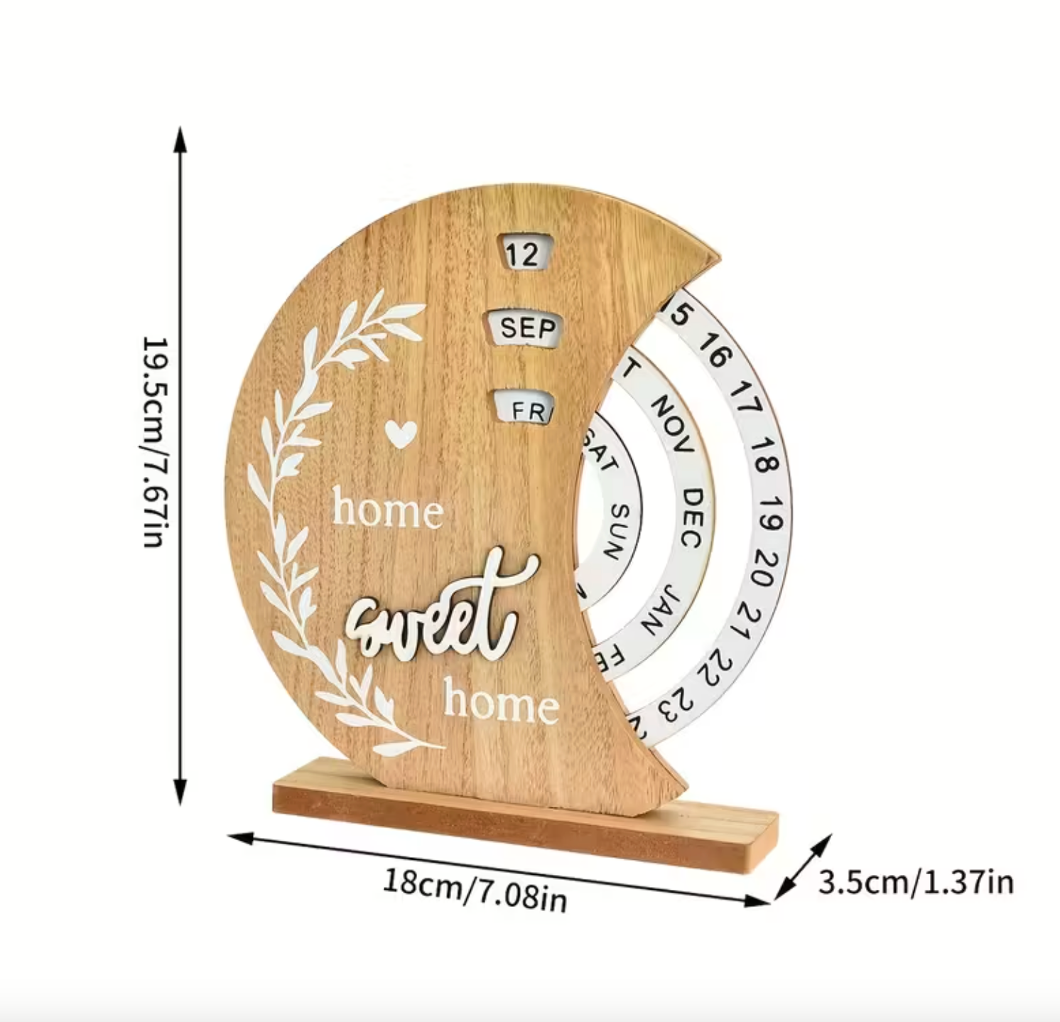 LunaWood™ Wall Calendar - Elegant Design for Home Decor