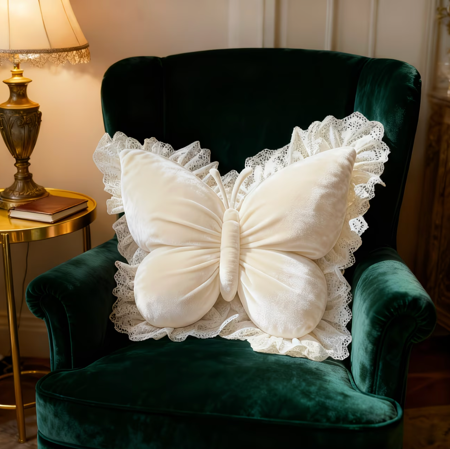 Lace Butterfly Pillow - LuxeNest™