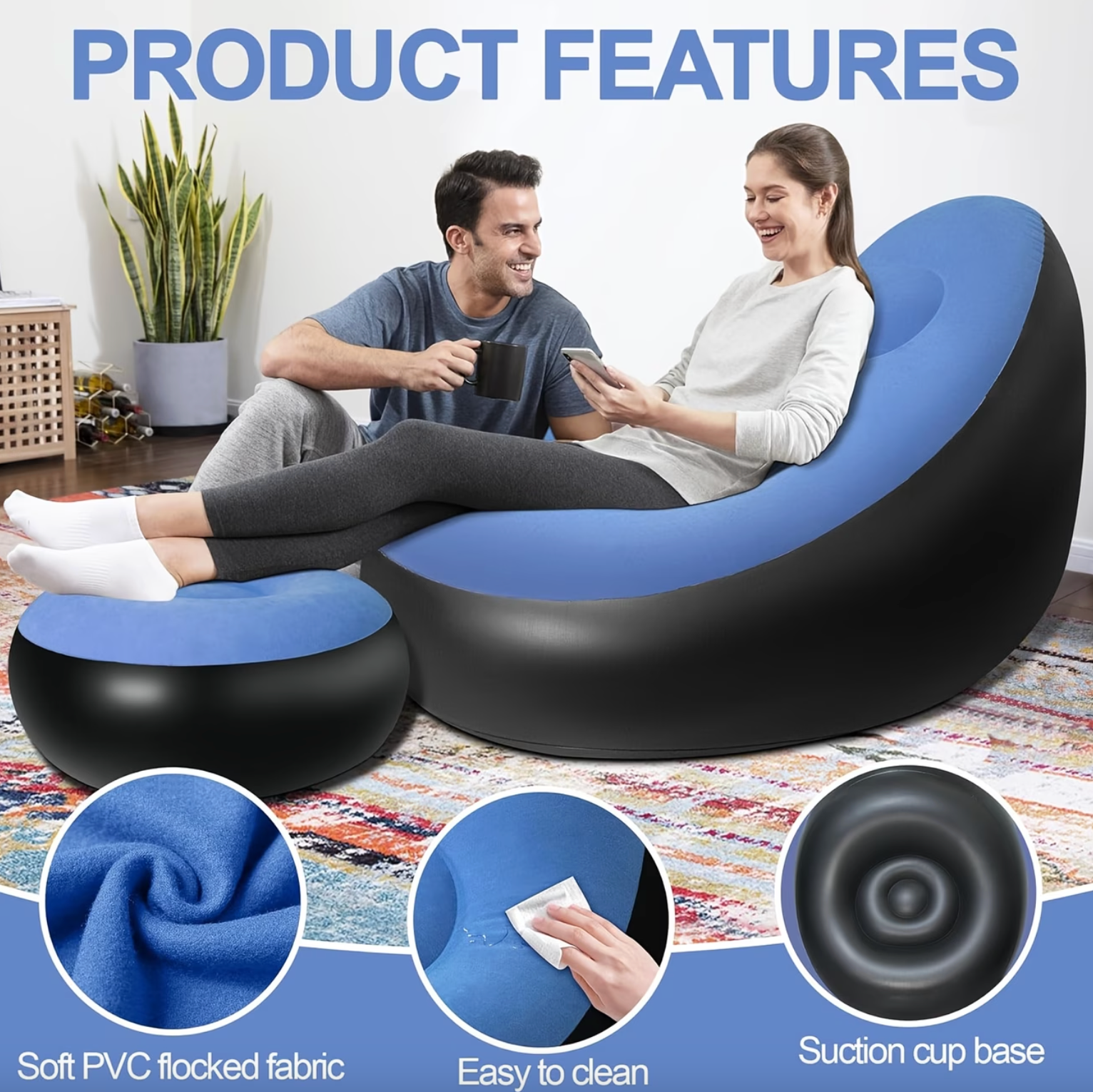 Inflatable Lounge Chair - LuxeAir™ with Easy Setup