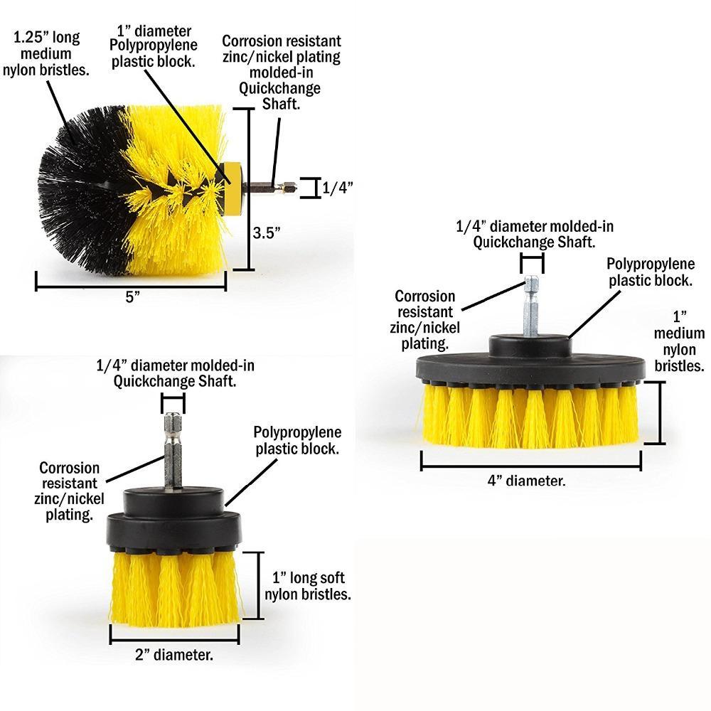 Drill Scrubber Brush Set - CleanPro Essentials