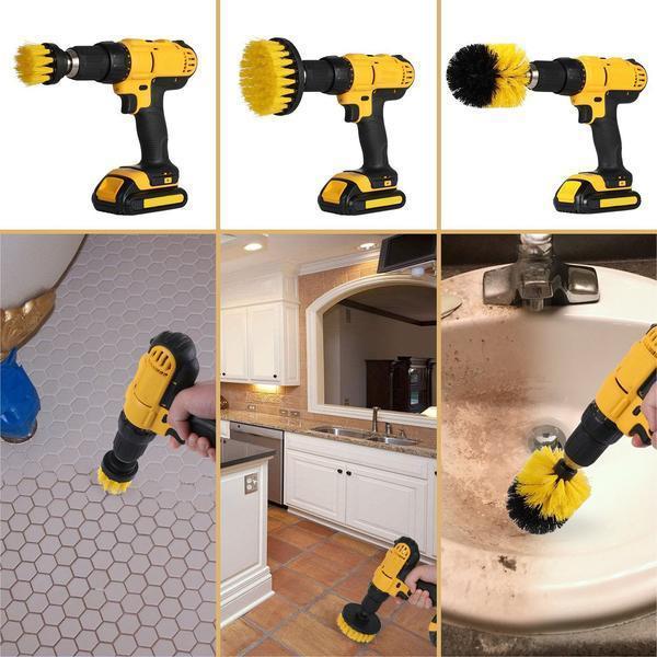 Drill Scrubber Brush Set - CleanPro Essentials