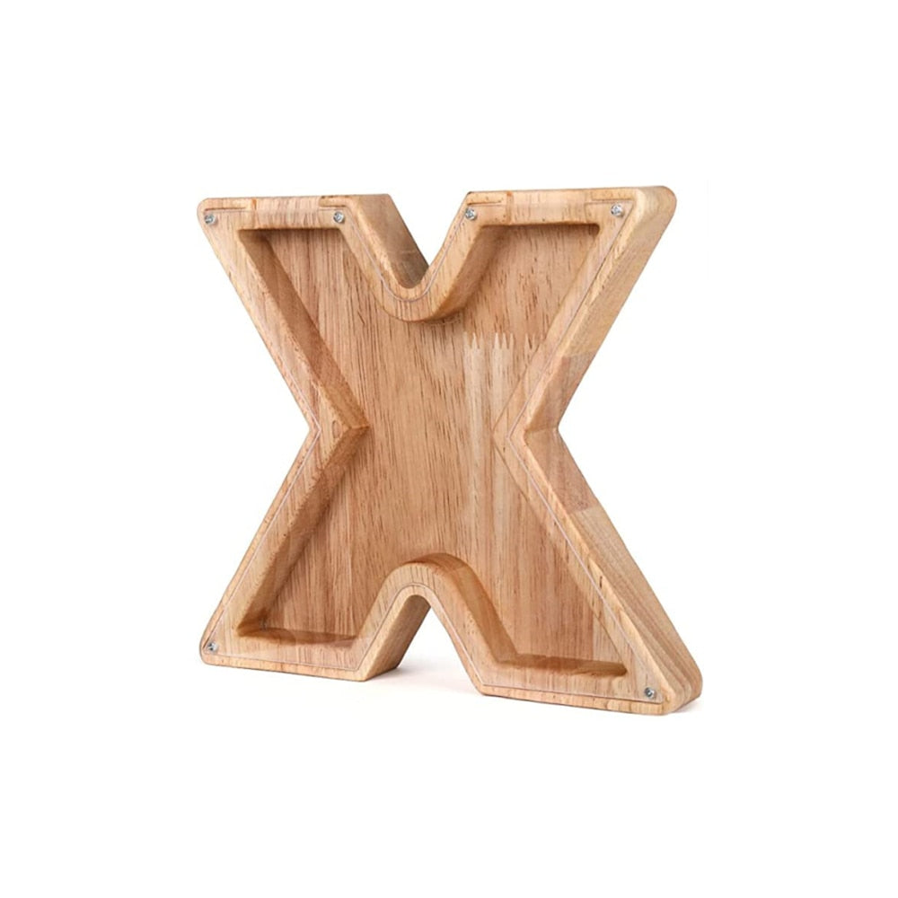 Wood Alphabet Piggy Bank - SaveWise