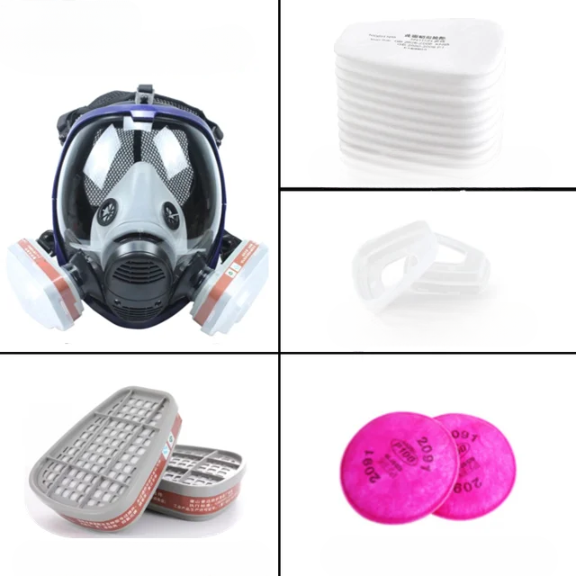 Anti-Fog Full Face Mask with Industrial Gas Filters - PureGuard