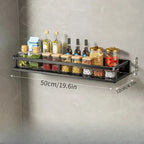 Sleek Black Kitchen Shelf - UrbanNest