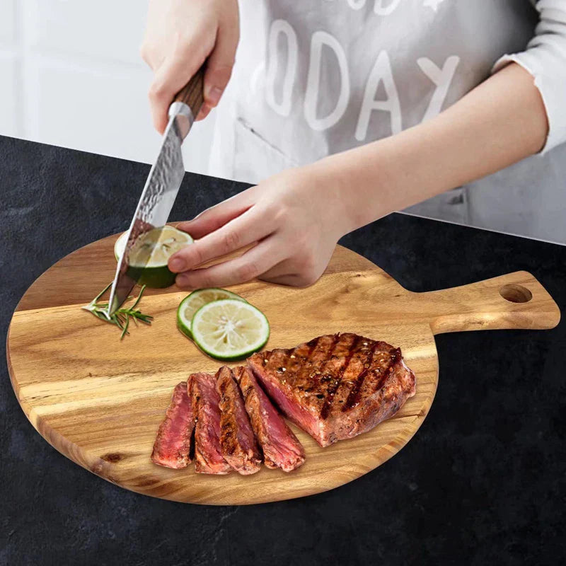 Acacia Wood Pizza Peel & Serving Board - ArtisanCraft