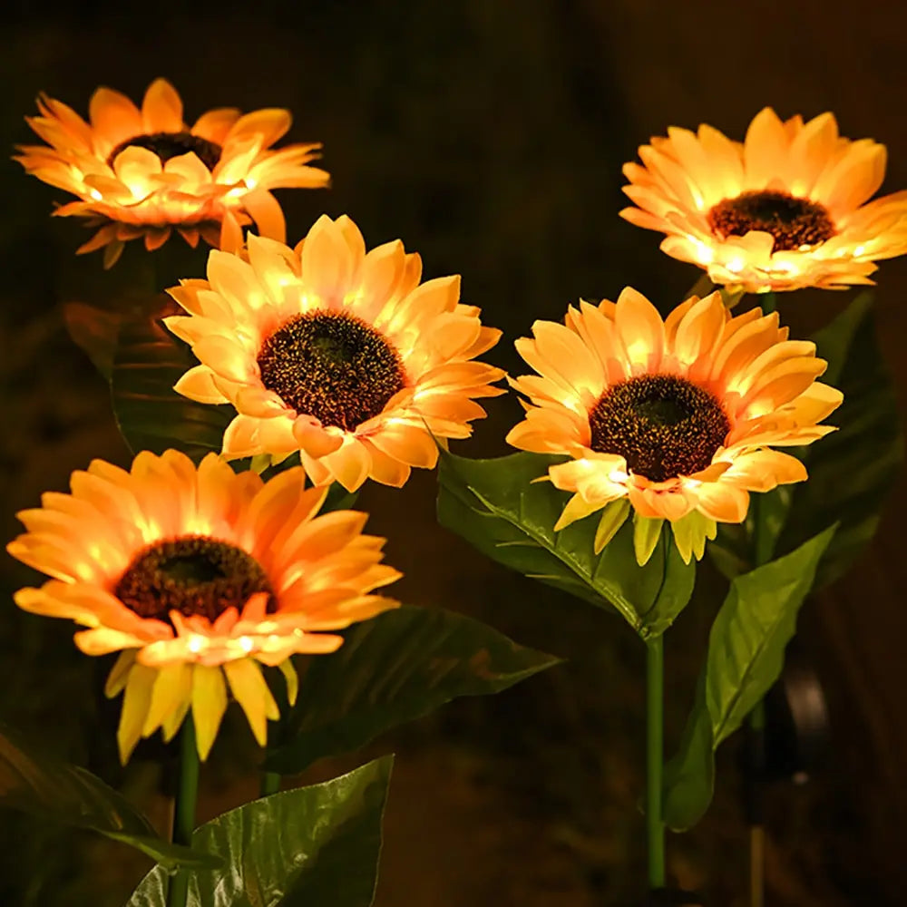Solar Sunflower Lamp - LuminaGlow
