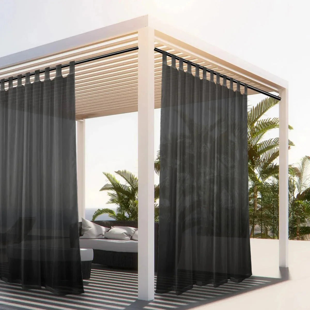 Transparent Waterproof Voile Curtain - LuxeVista