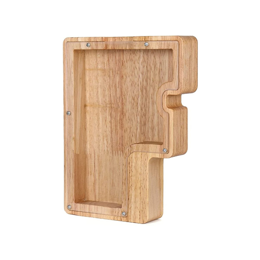 Wood Alphabet Piggy Bank - SaveWise