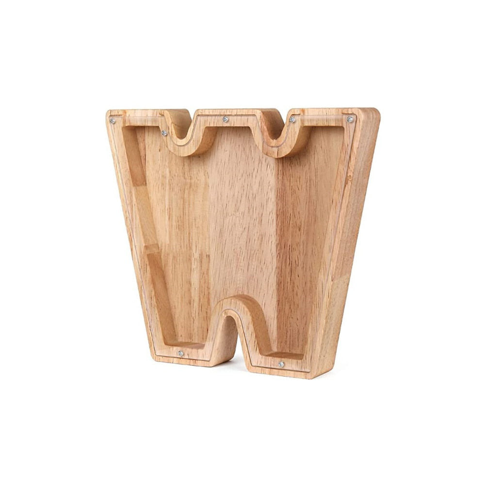 Wood Alphabet Piggy Bank - SaveWise