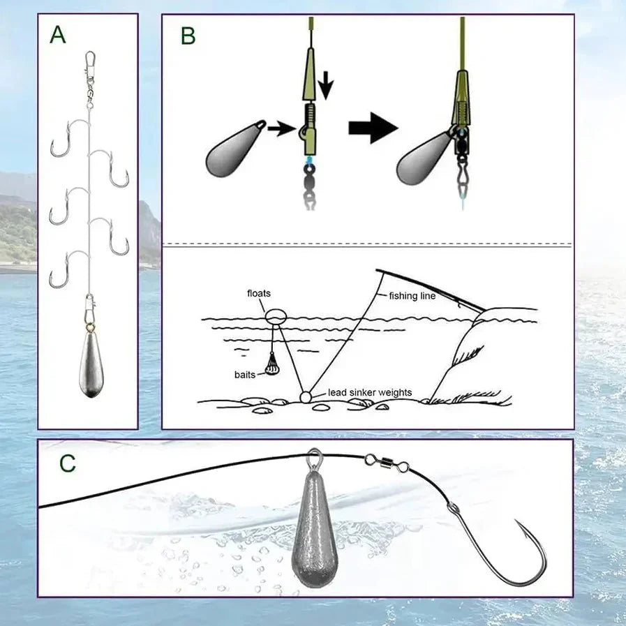 Drop Shot Fishing Weights Set - AquaEdge Premium Gear