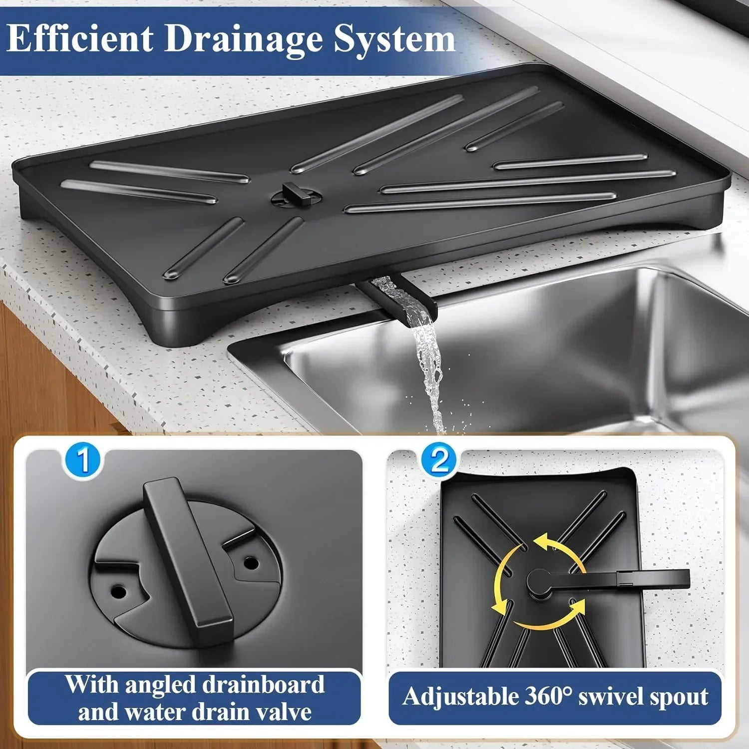 Dish Drying Rack with Cutlery Holder - LuxeHome