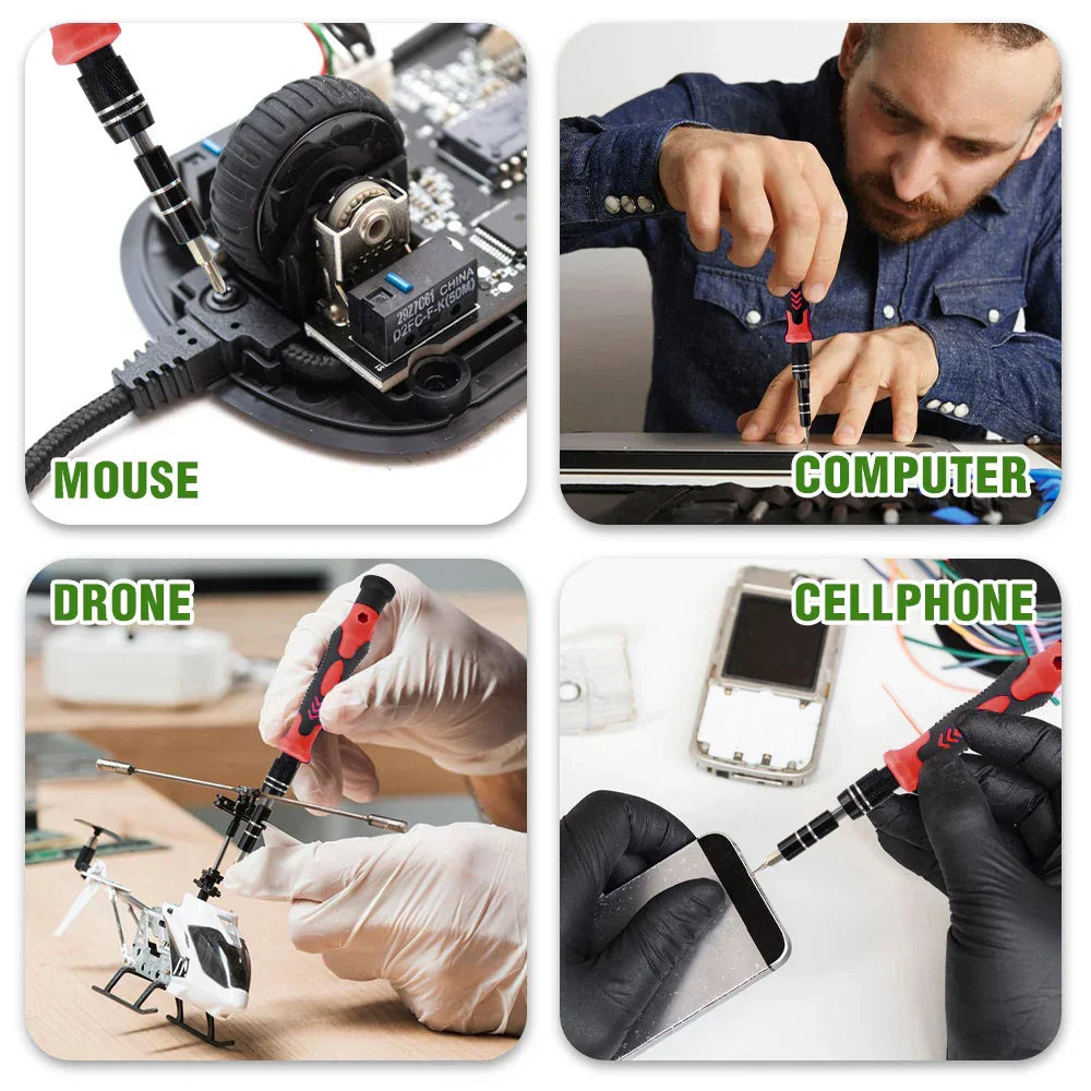 Precision Screwdriver Set - TechCraft Pro 115-in-1 with Magnetic Tools