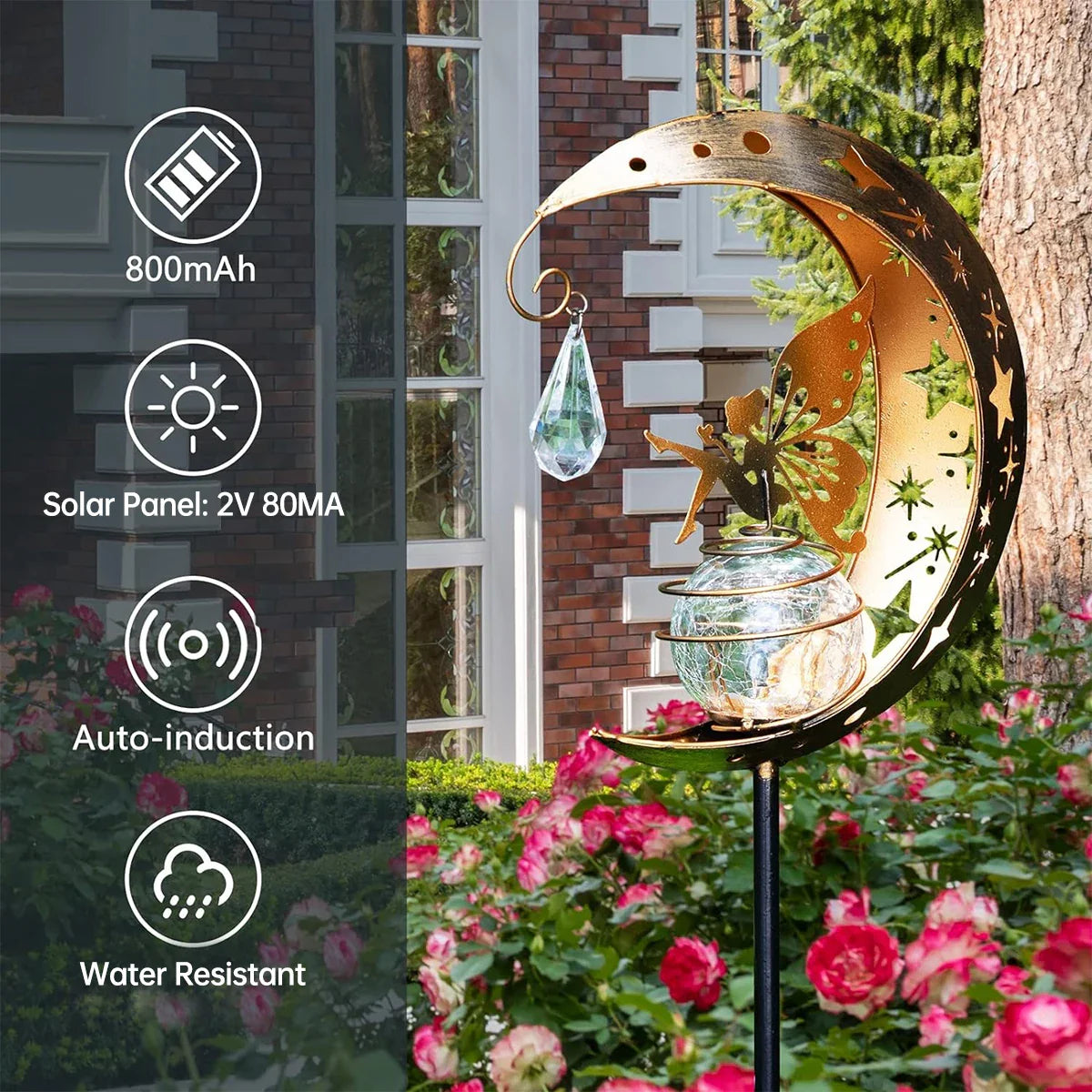 Moon Fairy Solar Light - Luminara Elegance