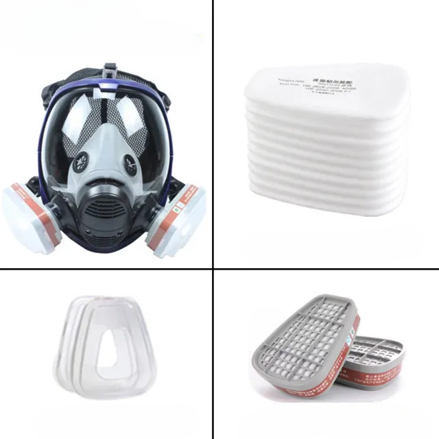 Anti-Fog Full Face Mask with Industrial Gas Filters - PureGuard