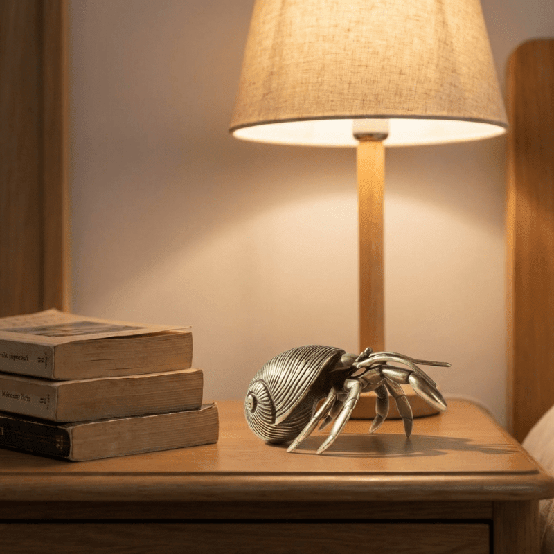 Coastal Brass Crab Decor - Oceanique Elegance