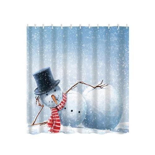 Eco-Friendly Christmas Shower Curtains - GreenNest Decor