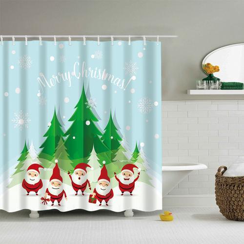 Eco-Friendly Christmas Shower Curtains - GreenNest Decor