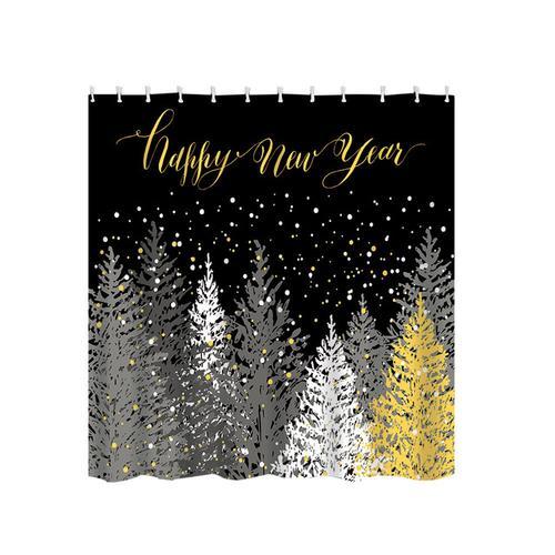 Eco-Friendly Christmas Shower Curtains - GreenNest Decor