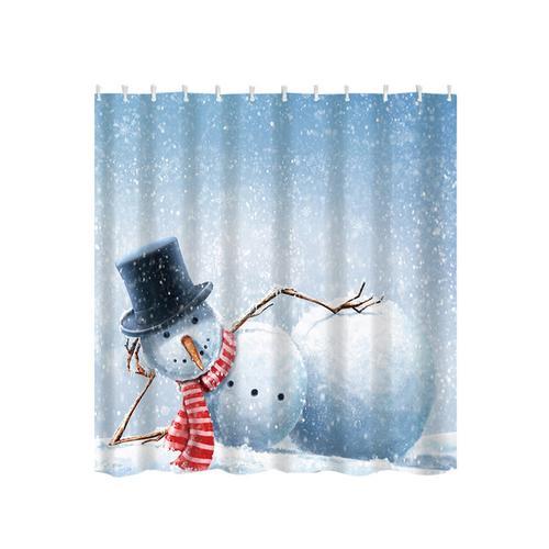 Eco-Friendly Christmas Shower Curtains - GreenNest Decor
