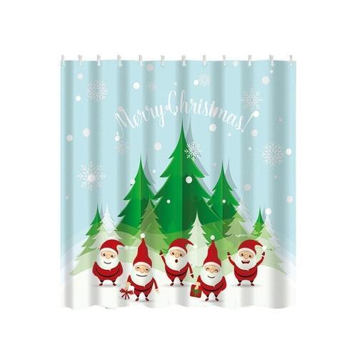 Eco-Friendly Christmas Shower Curtains - GreenNest Decor