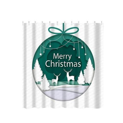 Eco-Friendly Christmas Shower Curtains - GreenNest Decor