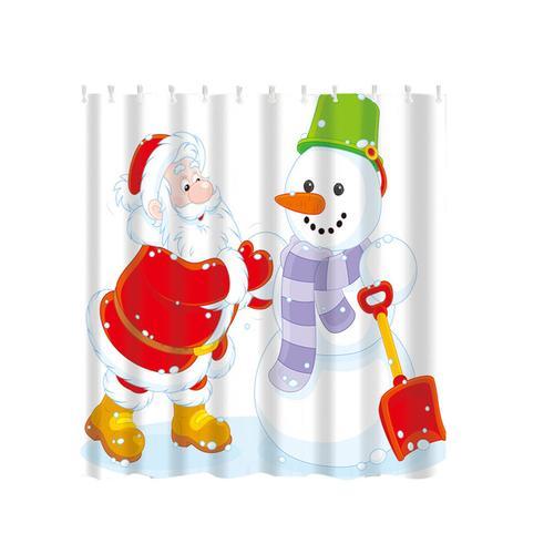 Eco-Friendly Christmas Shower Curtains - GreenNest Decor