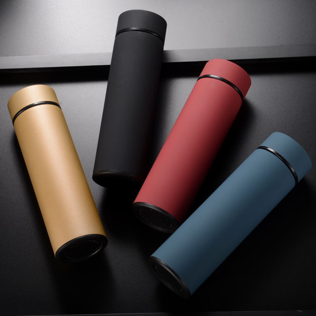 Smart Thermos Bottle with Temperature Display - AquaSense
