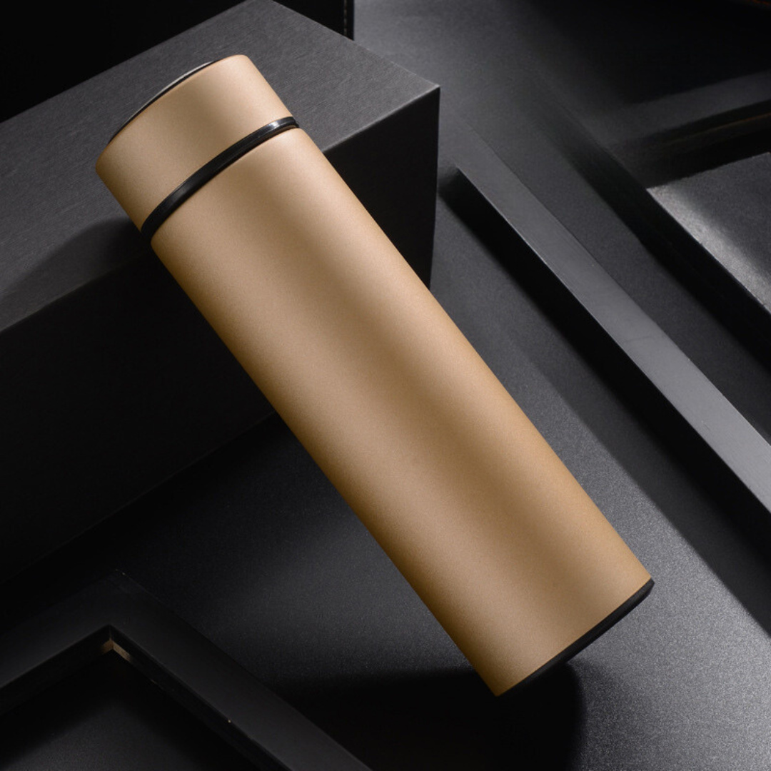 Smart Thermos Bottle with Temperature Display - AquaSense