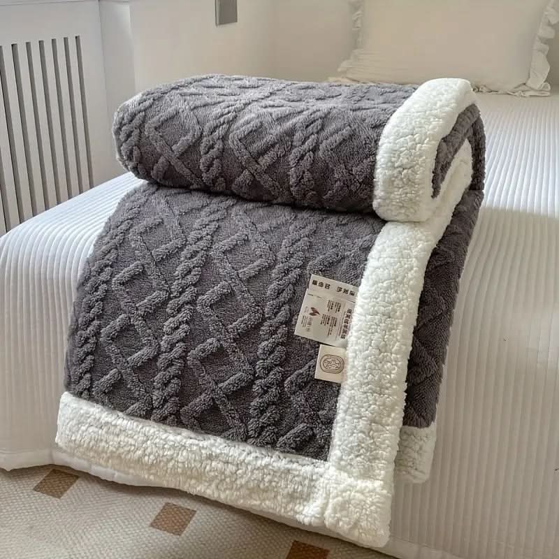 Cozy Sherpa Blanket - LuxeNest Essentials