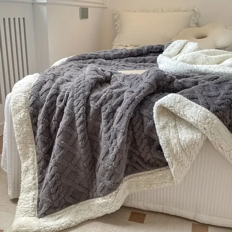 Cozy Sherpa Blanket - LuxeNest Essentials